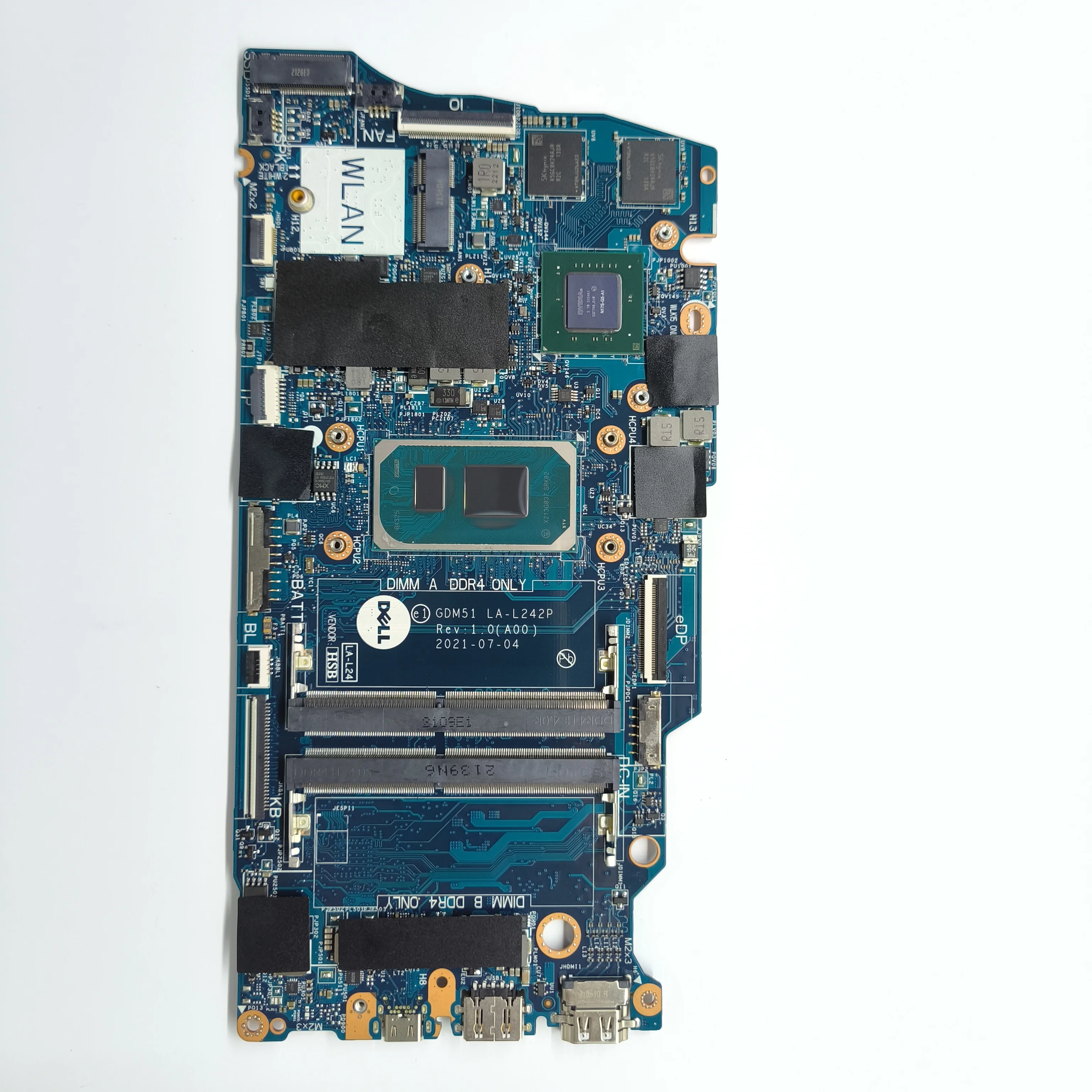 Original For Dell Vostro 15 3510 Motherboard i7-1165G7 0193GM