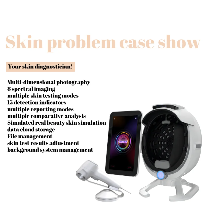 AI Magic 3d Mirror Facial Scanner Analizador De Piel Acne Skin Analysis Full Face Scanner Testing Skin Analyzer Machine