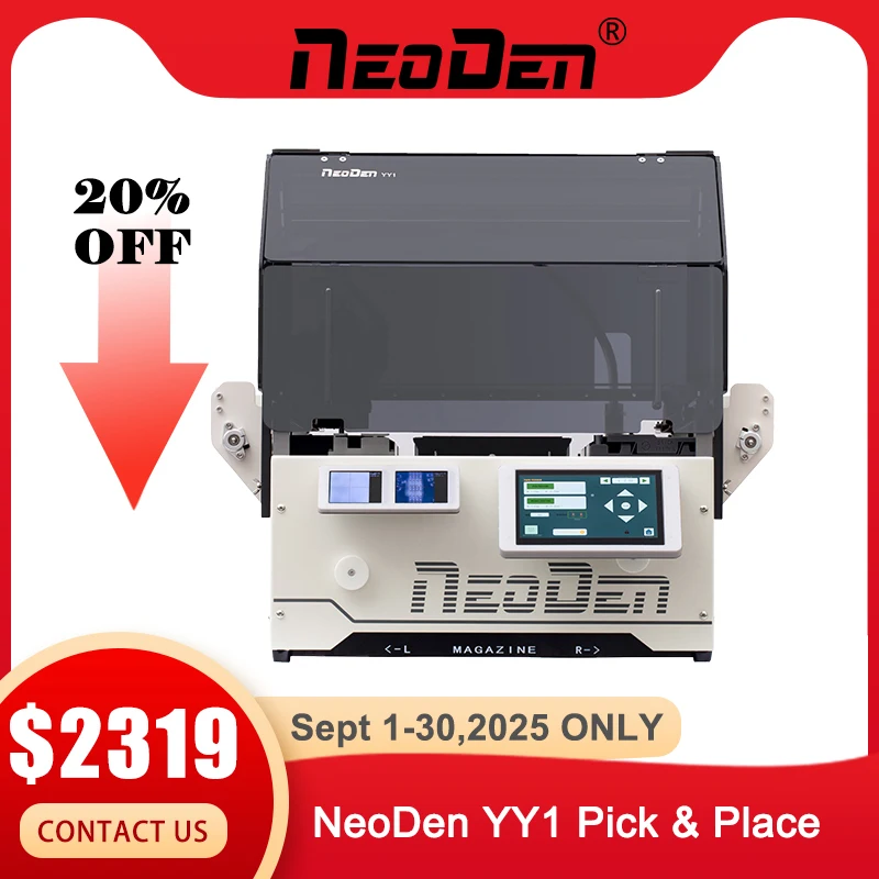 NeoDen YY1 Small SMD Chip Mounter Desktop Low Cost Smd Pick and Place Machine for 0201, 0402, 0603, 0805 Etc