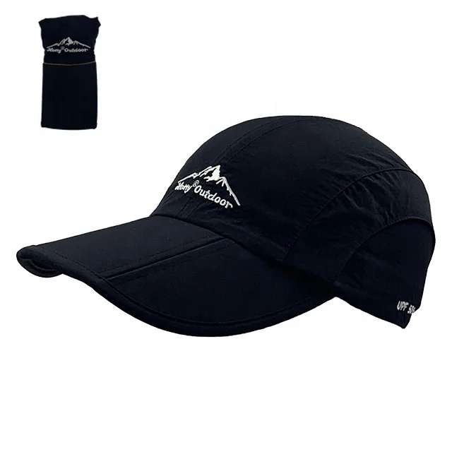RTS High Quality Custom Baseball Cap Polyester Breathable Foldable Dad Hat Adjustable Embroidered Sport Hat for Outdoor