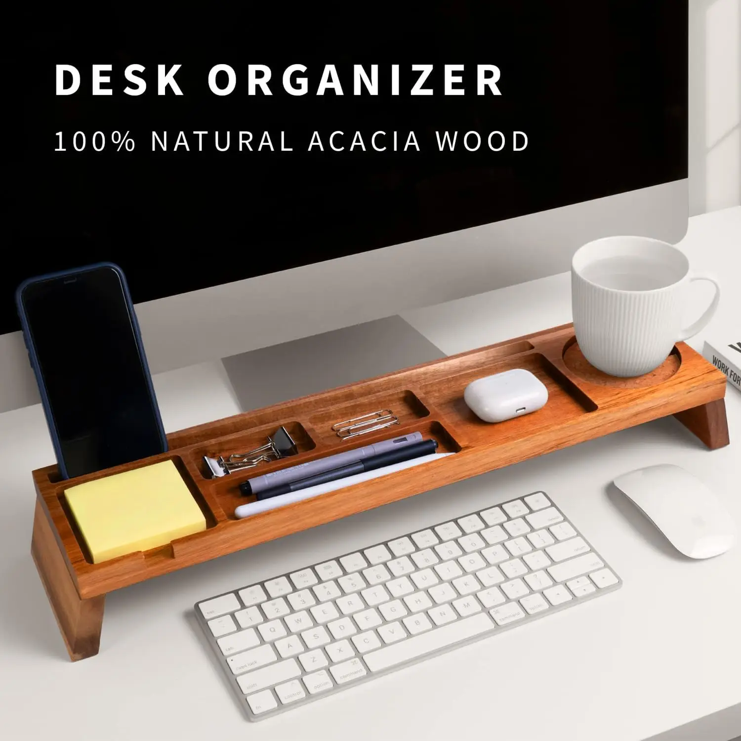 Высококачественный деревянный Настольный органайзер для офиса и домашнего использования с несколькими отделениями канцелярских файлов предметов первой необходимости