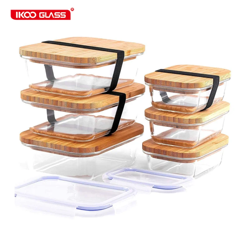 4 Contenitori In Vetro Per Meal Prep Con Coperchio, Adatti A Microonde E Frigorifero, Riutilizzabili