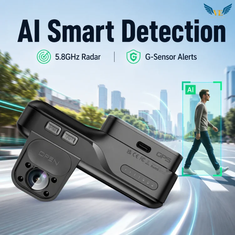 VIEVGUARB T36 Dash Cam G-Sensor GPS Night Vision 1080P Parking Monitor Dual Lens 4G