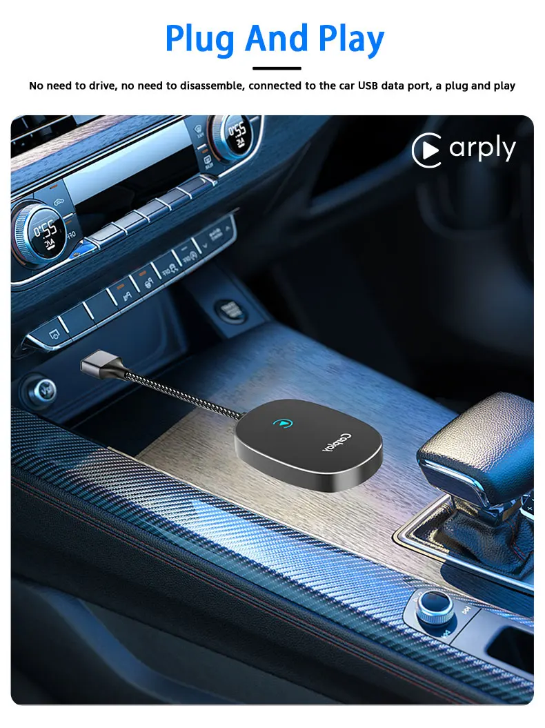 BOYI Portable Carplay Smart Box - Wireless Car Play Dongle