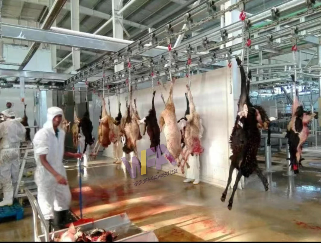 Meat Processing Complete Goat Slaughter Line Abattoir Equipment Project Design Sheep Skinning Machine of Sheep Slaughter House