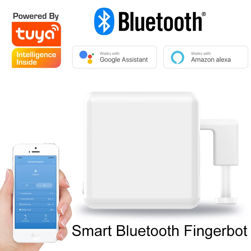2021 Newest Smallest Wireless Robot Ble Tuya Smart App Fingerbot Bridge Switch Alexa Button Pusher Smart Fingerbot
