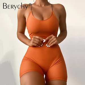 New Sexy Cross Back Backless Shorts Padded Women Swimwear One Piece Swimsuit Female Bathing Suit