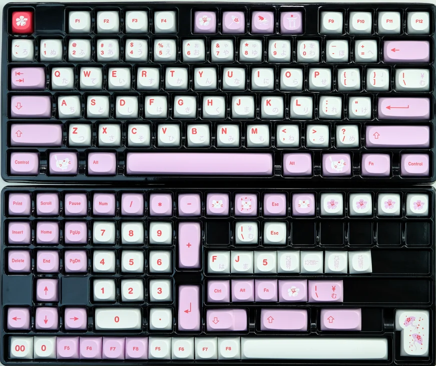 Gmk Hazakura Keycaps Ma Profile Pbt Dye Sublimation Mechanical Keyboard ...