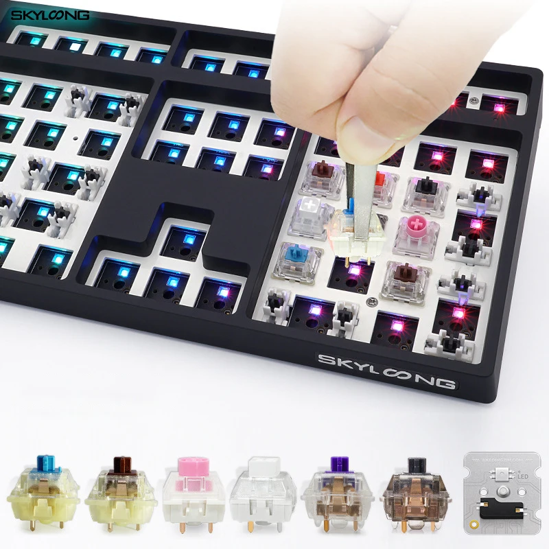 Custom 108 Key Mechanical Keyboard 2 Mode Wired Wireless BT Hot Swappable Keyboard Kit