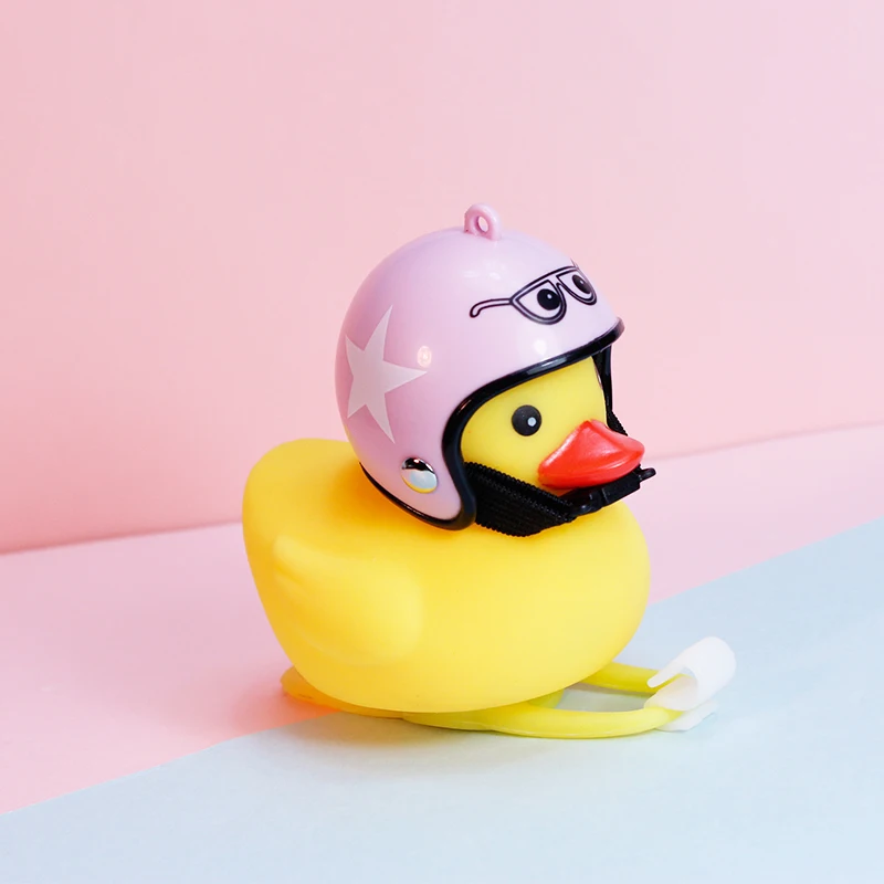 Лидер продаж велосипедные аксессуары ручка-колокольчик для велосипеда маленький Гудок с желтой уткой резиновый шлемом велосипед детский гудок скутера