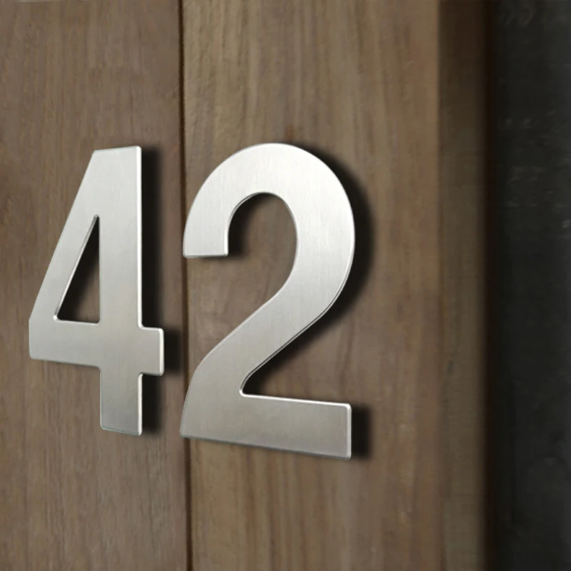 304 Stainless Steel Numeros Casa Exterior Sign House Number