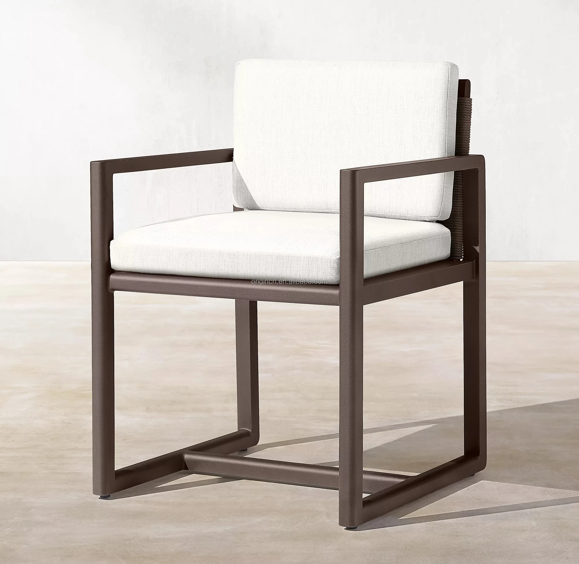 【アルミフレ】 屋外パティオ家具6席籐背もたれ椅子アルミ高級ダイニングセット Buy Luxury Dining Set,Aluminum