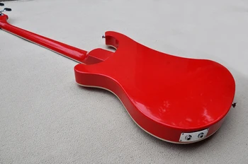 Cherry Red 4 String Electric Bass Guitar with Rosewood Fretboard