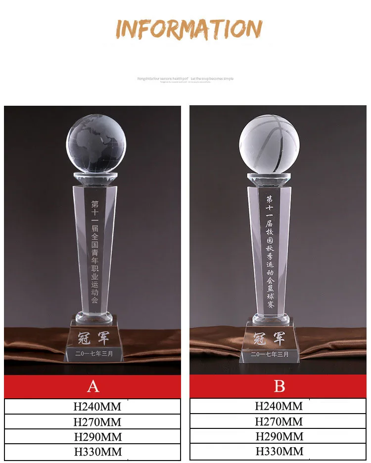 product wholesale custom metal accessory clear crystal glass plate award-28