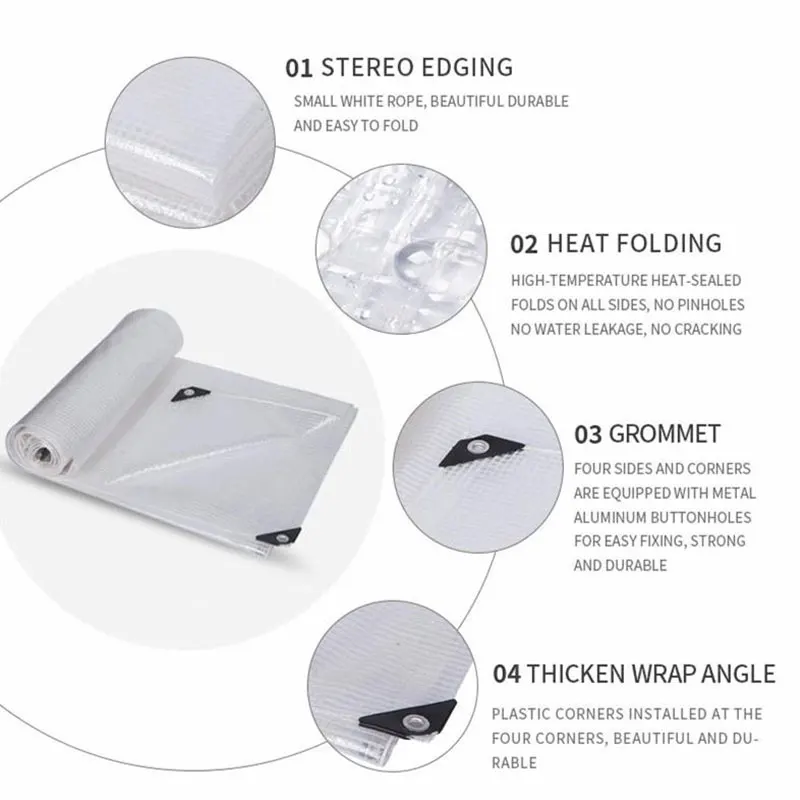 product durable diamond  reinforced poly plastic fabric for temporary weather enclosure-4