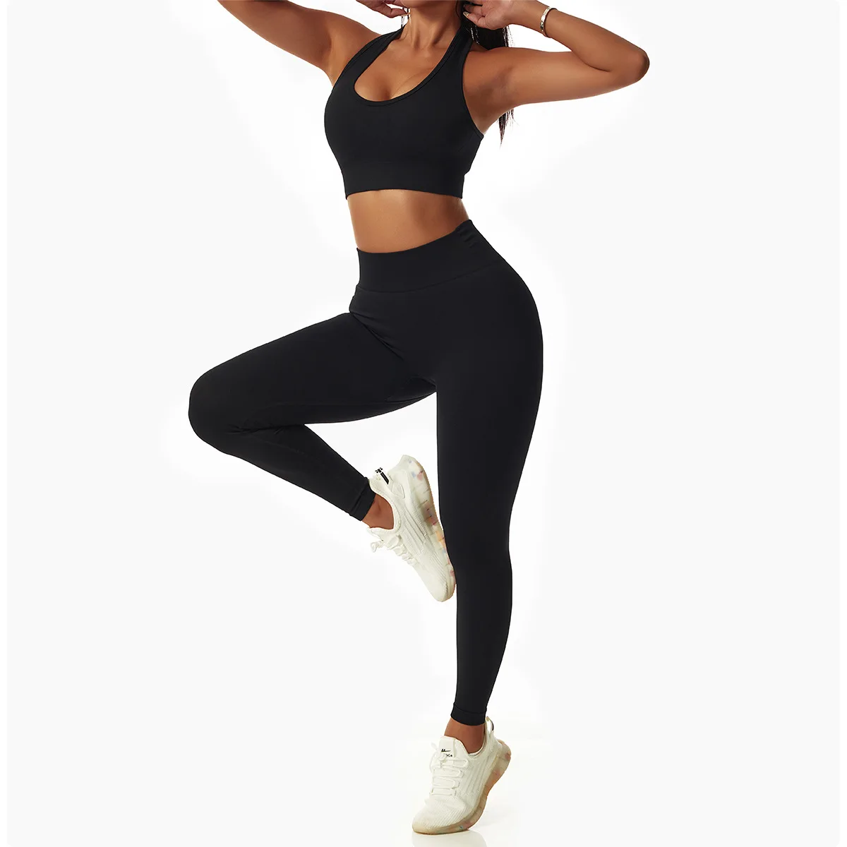 Peach seamless butt lift fitness exercise training outdoor sexy yoga pants