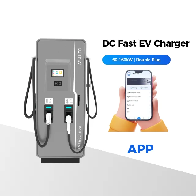 ChAdeMO CCS Gbt Ev Super Evse Charger Outdoor 100kw 120KW 20KW OCPP1.6  Double Guns Electric Vehicle Dc Charging Station for Ev