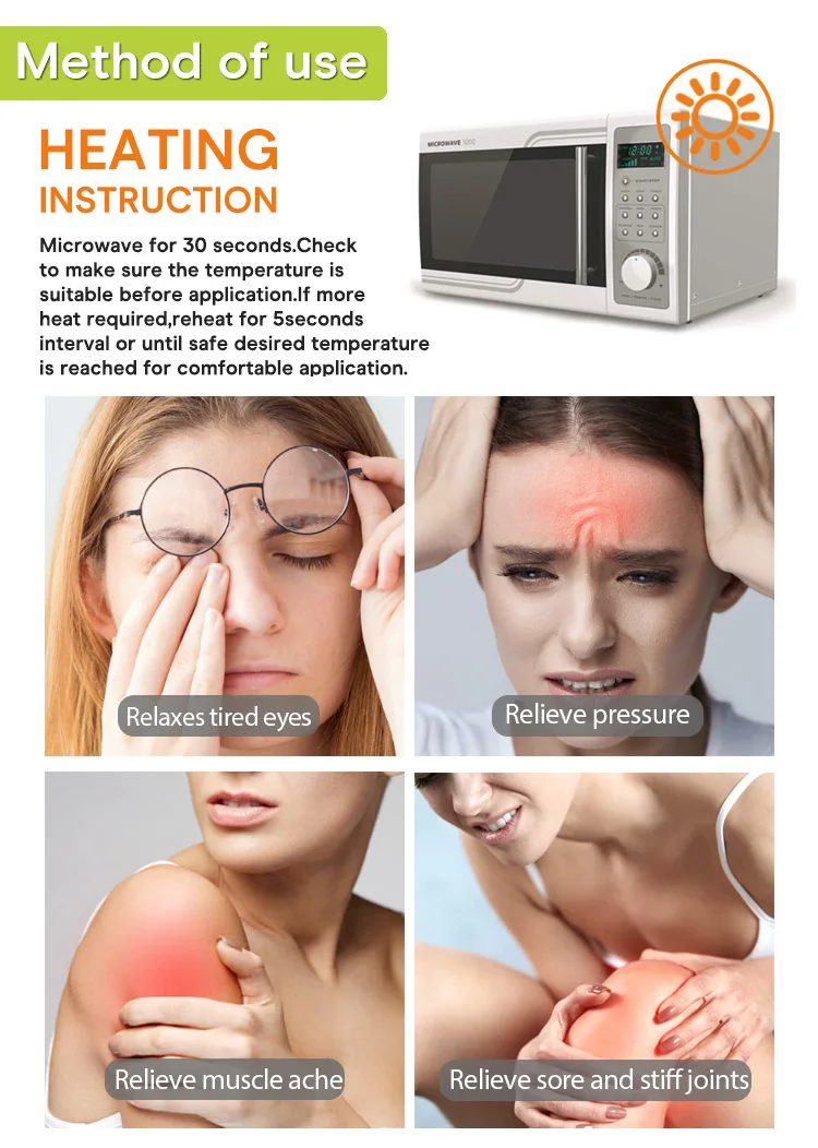 Microwavable Lavender Buckwheat Eye Pillow Yoga Heat Pad Hot Cold Pack