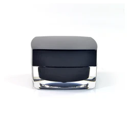 Wholesale cosmetic packaging 5g 10g 15g 20g 30g 50g black empty white acrylic plastic face cream jar