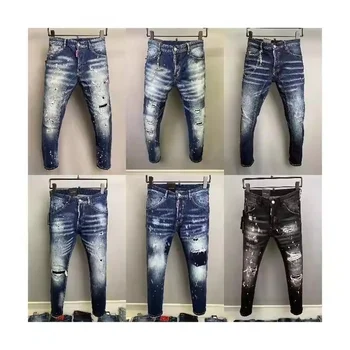 European And American Street Trend Black Plus Size Pants Jeans Men Baggy Loose Wide Leg Jeans Men