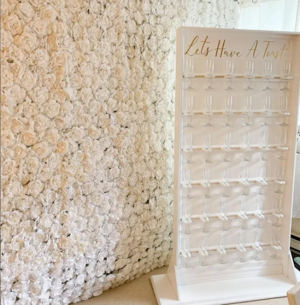 Champagne Tower, Circle Acrylic Champagne Display Rack Stand With 28