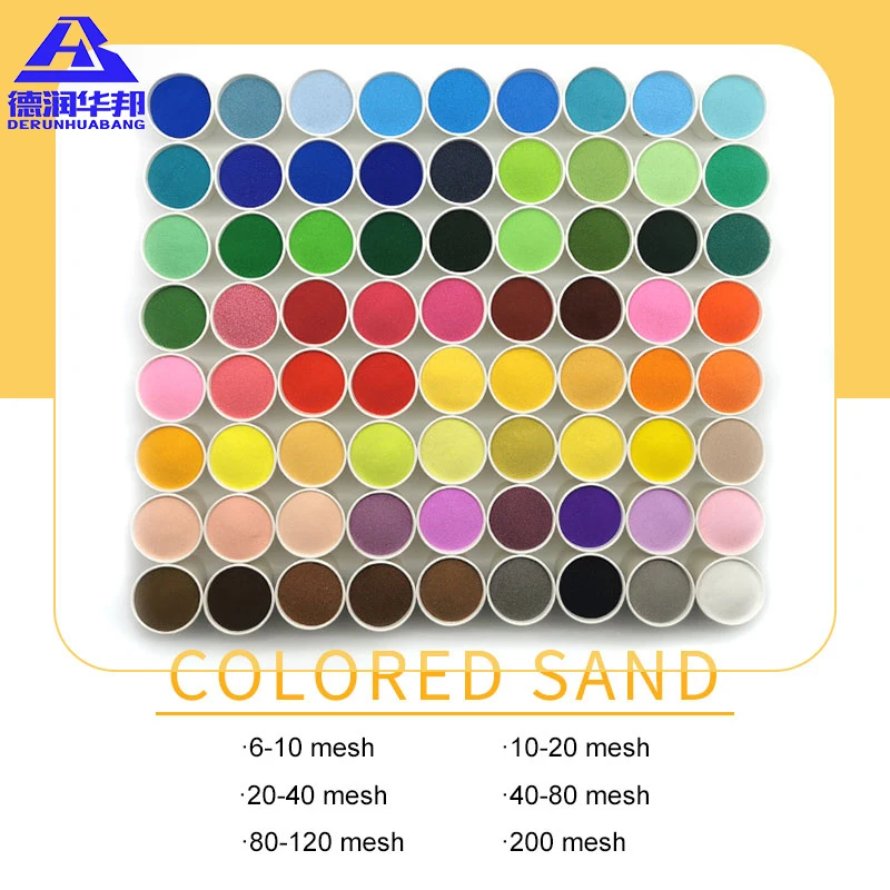 Custom Multi-Color DIY Sand Painting Set Fine Natural Sand for Dyeing Bottle Sand Small bottle custom set