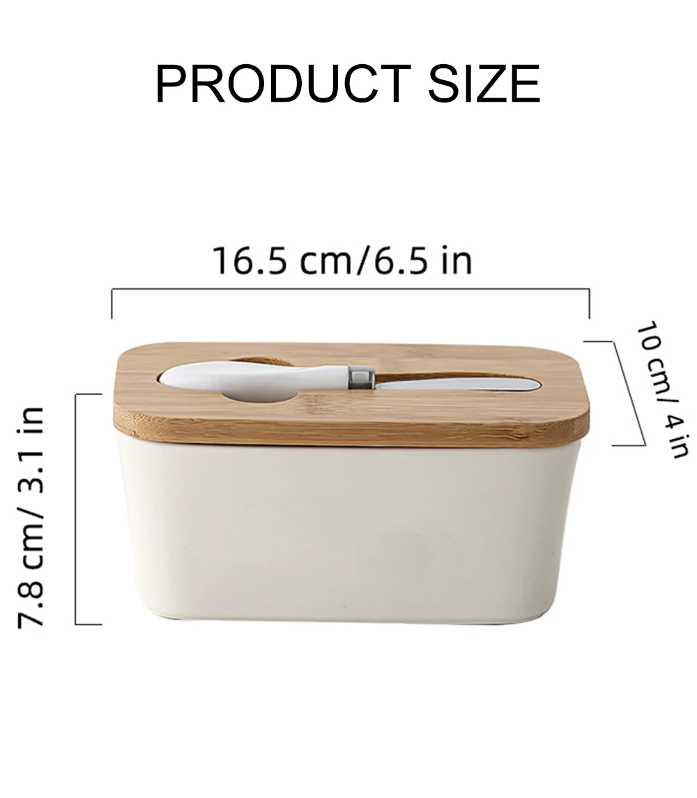 Rectangular Ceramic Butter Dishes Sealed Tin Cheese Box Storage Box
