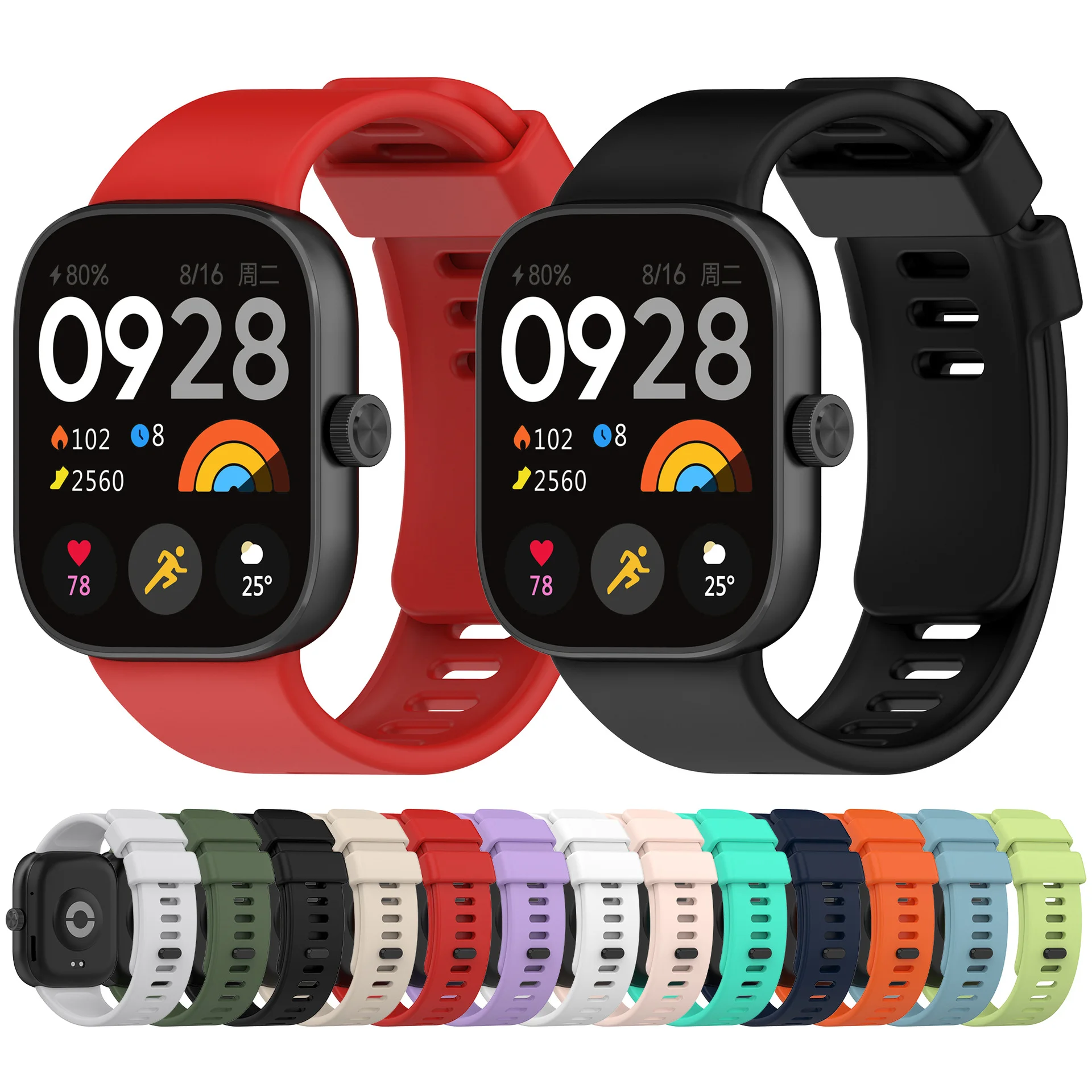 Offical Silicone Strap for Redmi Watch 4 5 SmartWatch WristBand for Xiaomi Watch 8 Pro 9 Pro Bracelet Band Watchband Accessories