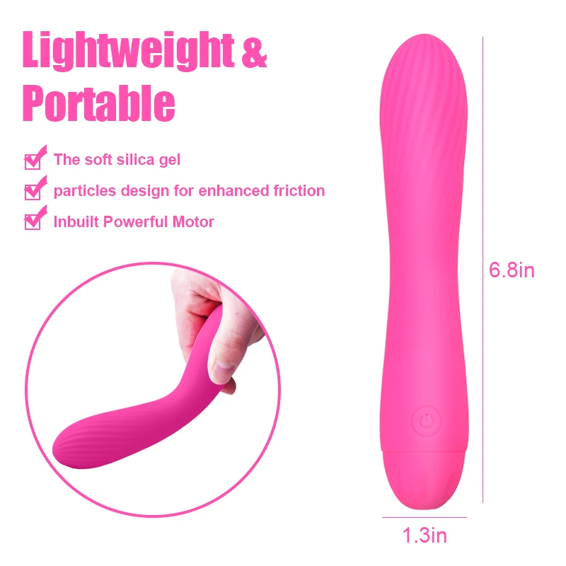 Delove Rechargeable Silicone Vibrator Female Vibrator Adult Female G-Spot  Sex Toys Dido Vibrator Sex Toy for Women