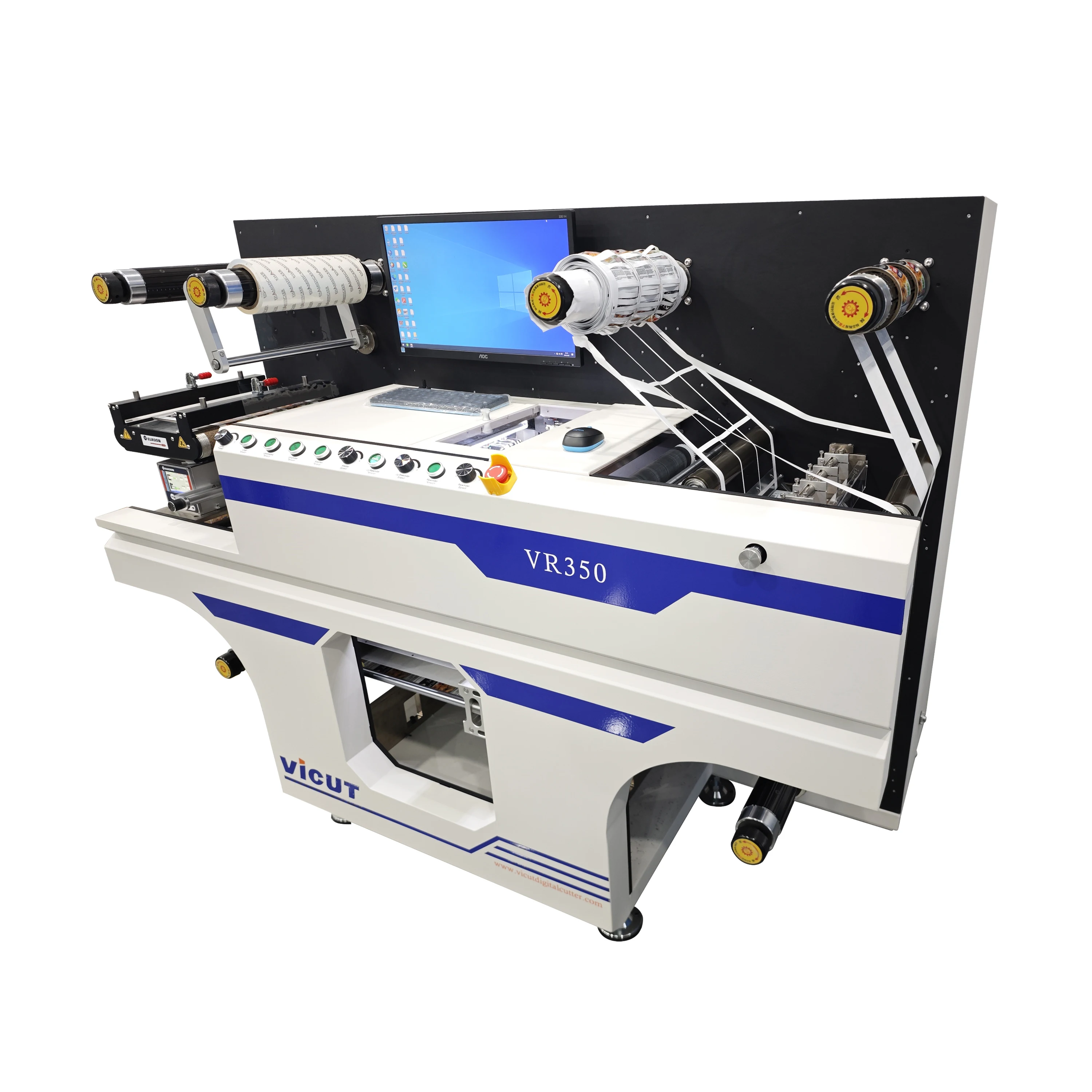 VR350 Automatic Roll to Roll Digital Label Die Cutter Machine Label Sticker Cutting Machine Label Finisher