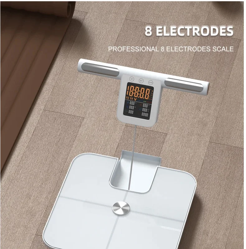 Factory Portable 8 Electrode body scale smart bathroom bmi Body fat Analyzer portable electronic digital weighting scale