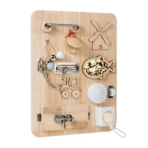 Multi-functional Activity Felt Busy Board Fine Motor Skills Montessori Educational Learning Toys for Kids Toddler Boys & Girls