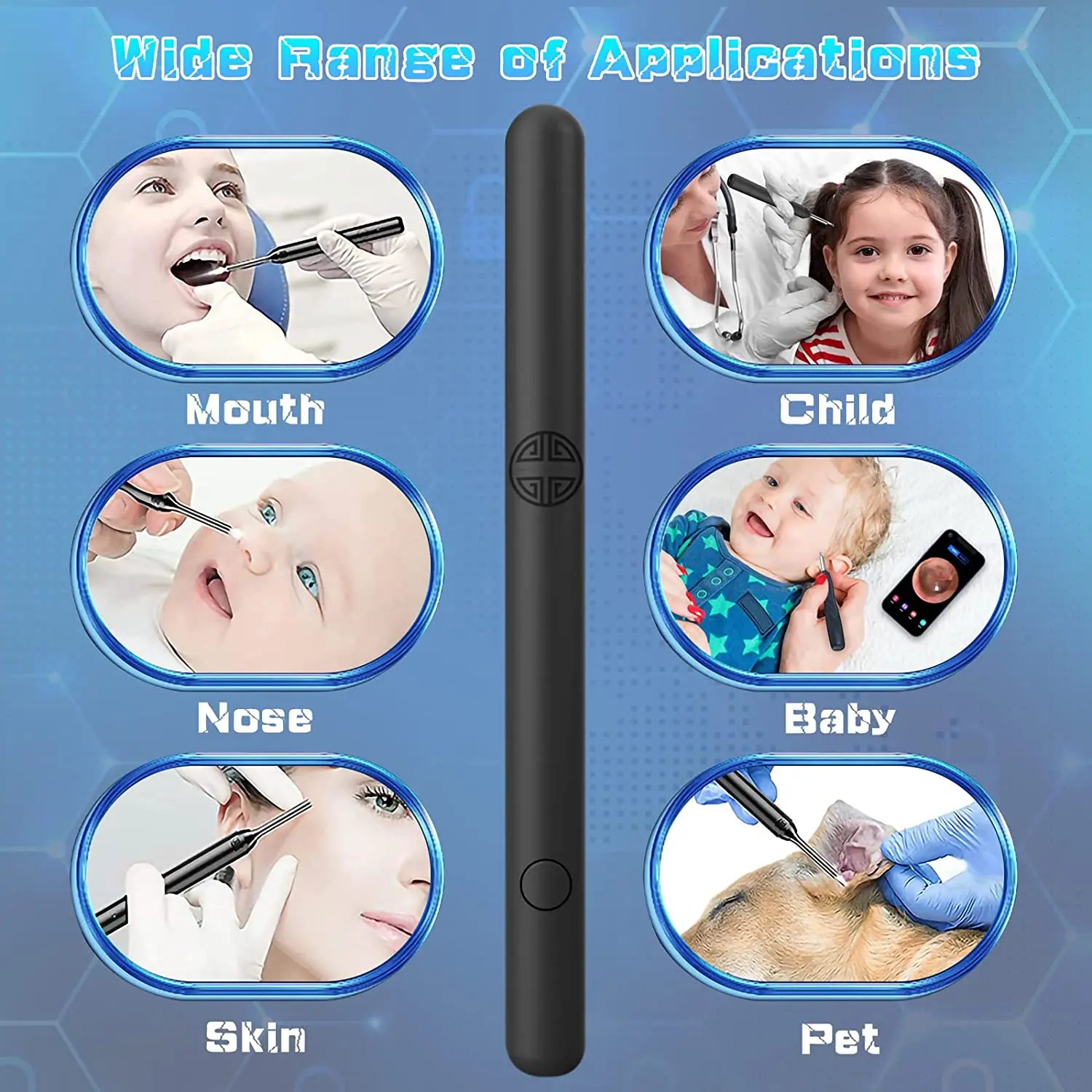 WIFI Mini Endoscope New Visual Ear-Picking Spoon With Camera  Electric Wax Vac Ear Vacuum Cleaner