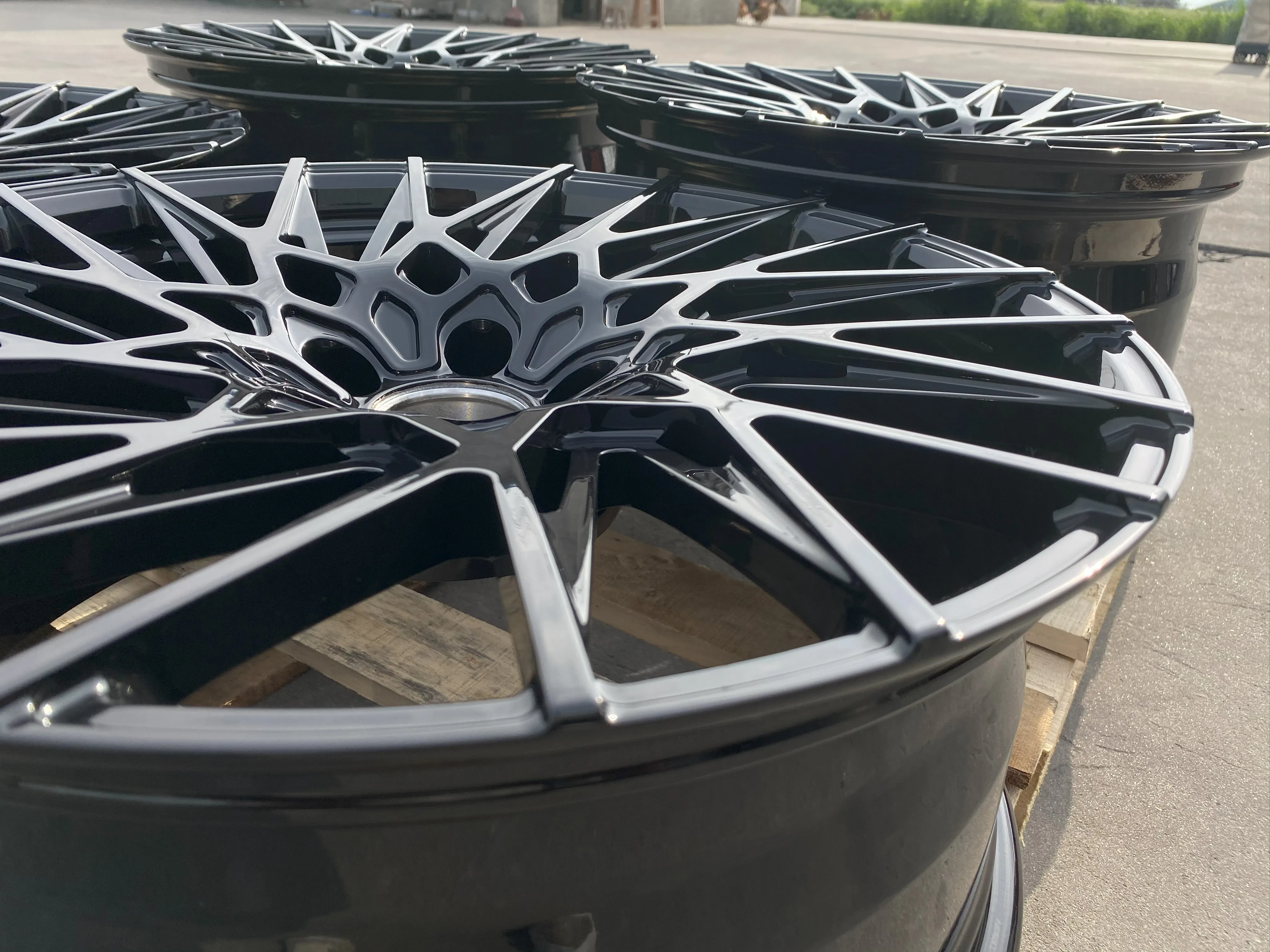 GVICHN multi spoke gloss black forged wheels 16 - 26 inch aluminum alloy rims 5x112 5x114.3 5x120 wheel hub