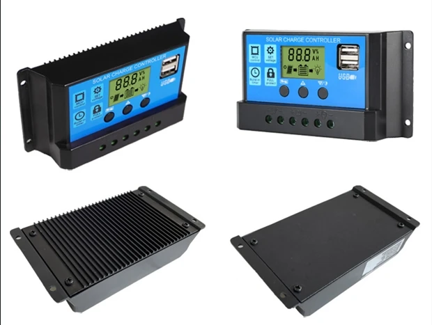 Solar Charge Pump Controllers 12V Led Light Solar Panel Charger 20A 10A Manual PWM Solar Charge Controller for PV Module System