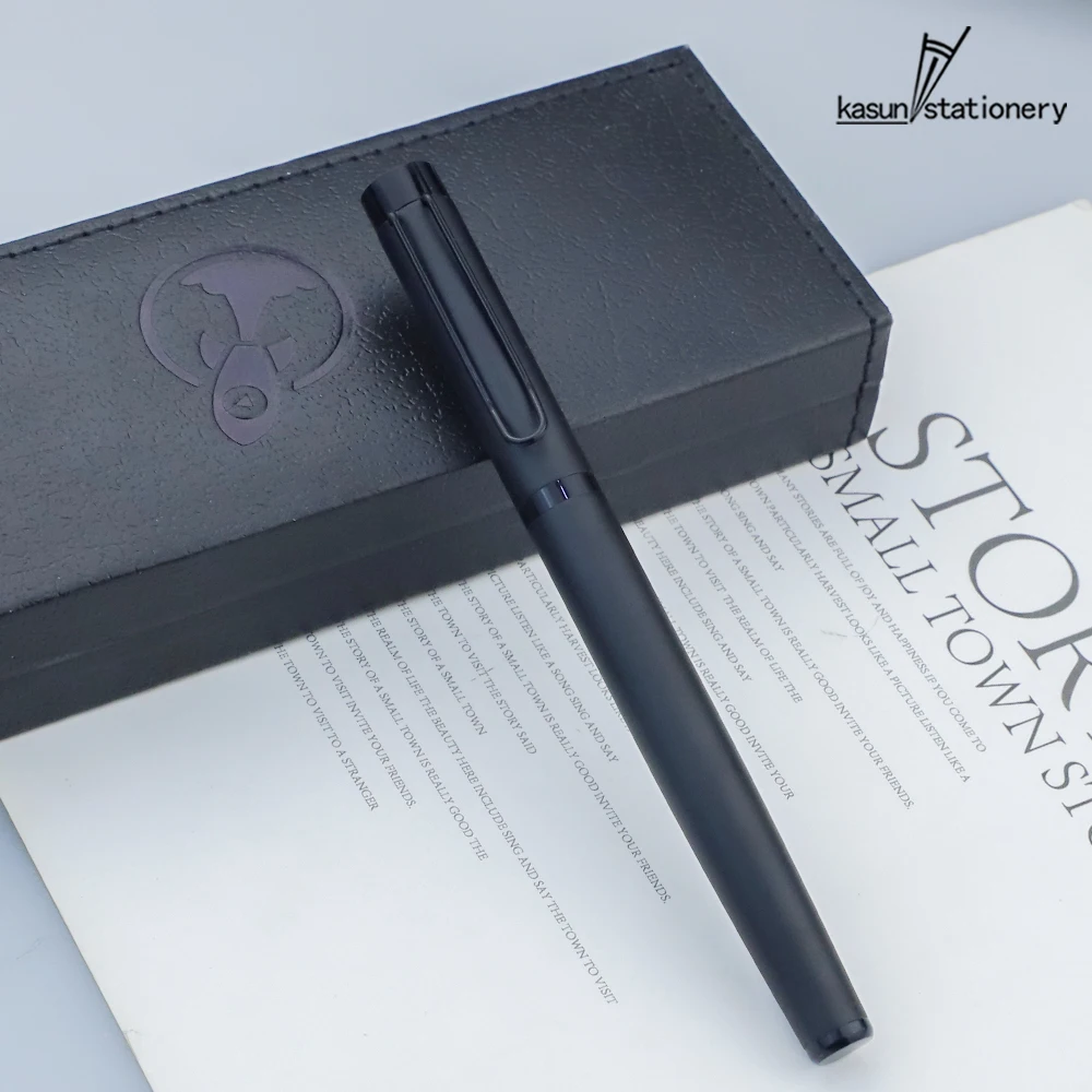 Роскошный матовый черный набор ручек для письма серебряные чернила-элегантный красивый подарок шариковый ежедневника блокнотов