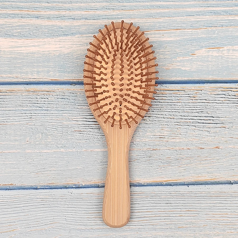 Free Sample Shampoo Scalp Massager Detangling Massage Comb Wood Brush Professional Hair Brushes Bamboo Hairbrush
