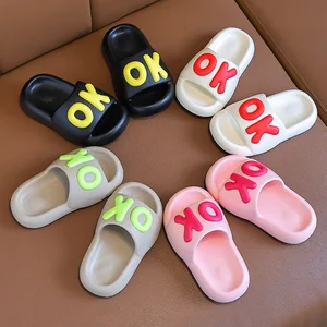 Light-weight Cartoon OK Design Outdoor Toddler Slippers Summer Eva Kids Children Kid's Sandals Kids Eva Slipper