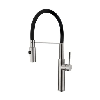 Industrial Commercial Extension Pull Down Tap and Mixer Black Kitchen Faucet Stainless Steel Kitchen Mixer Faucet