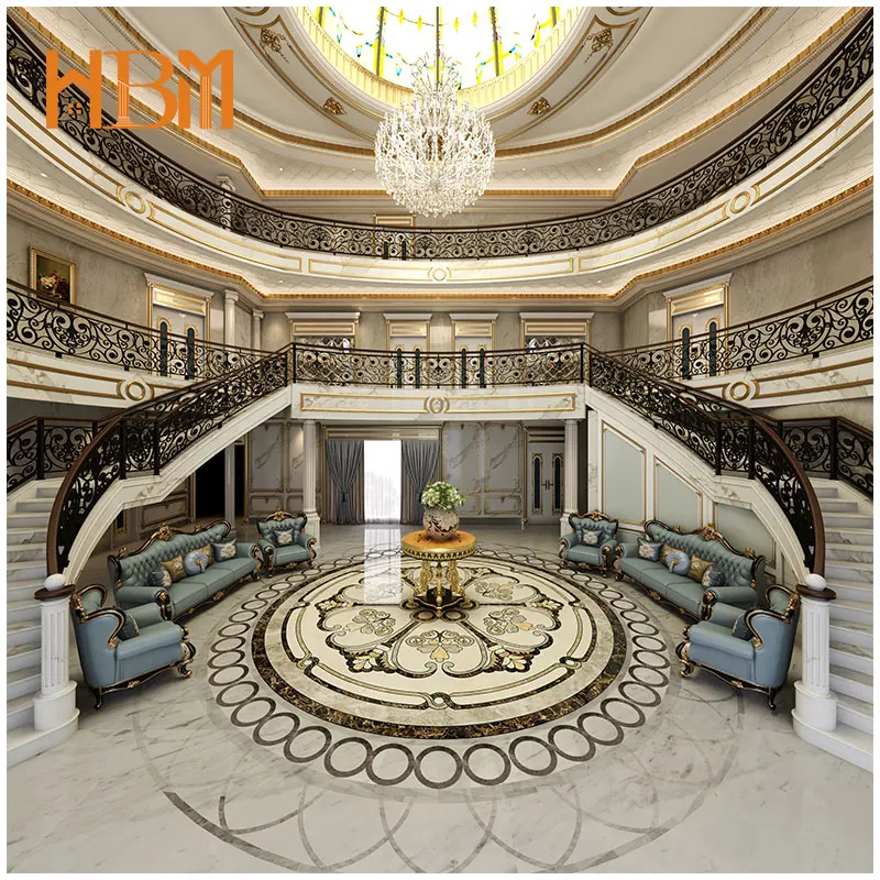 Interior Design Service One Stop Waterjet Marble Flooring Villa Home ...