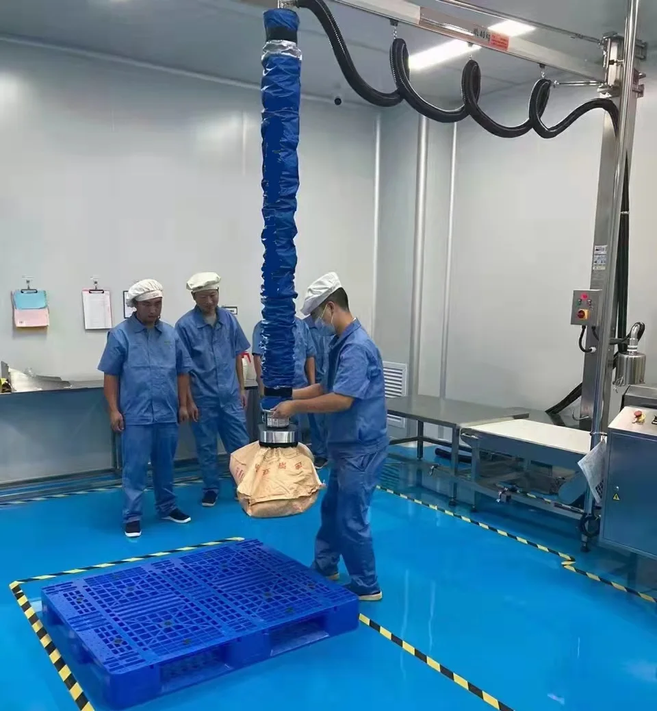 Package Loading Unloading Onto Pallet Box Cement Flour Bag Sack Vacuum Tube Lifter
