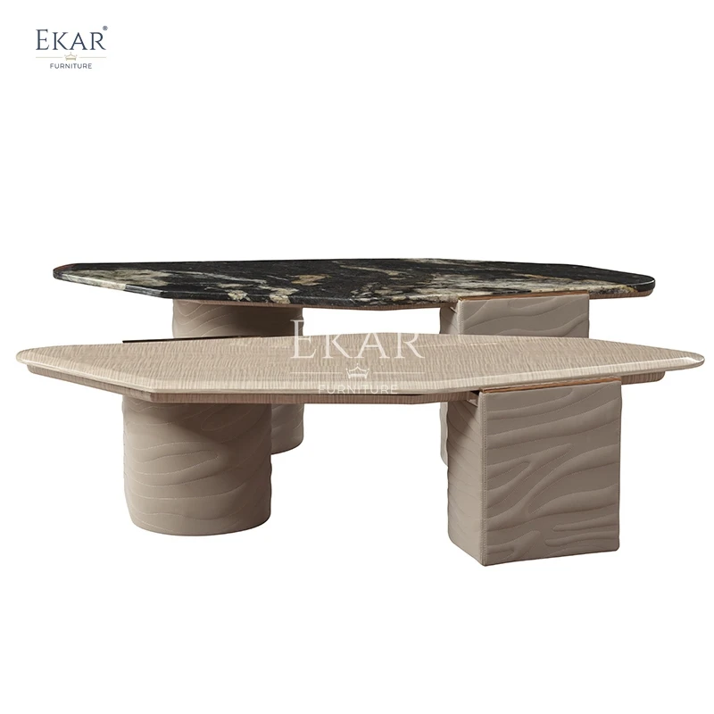 product new design and practical furniture combination living room coffee table set-63