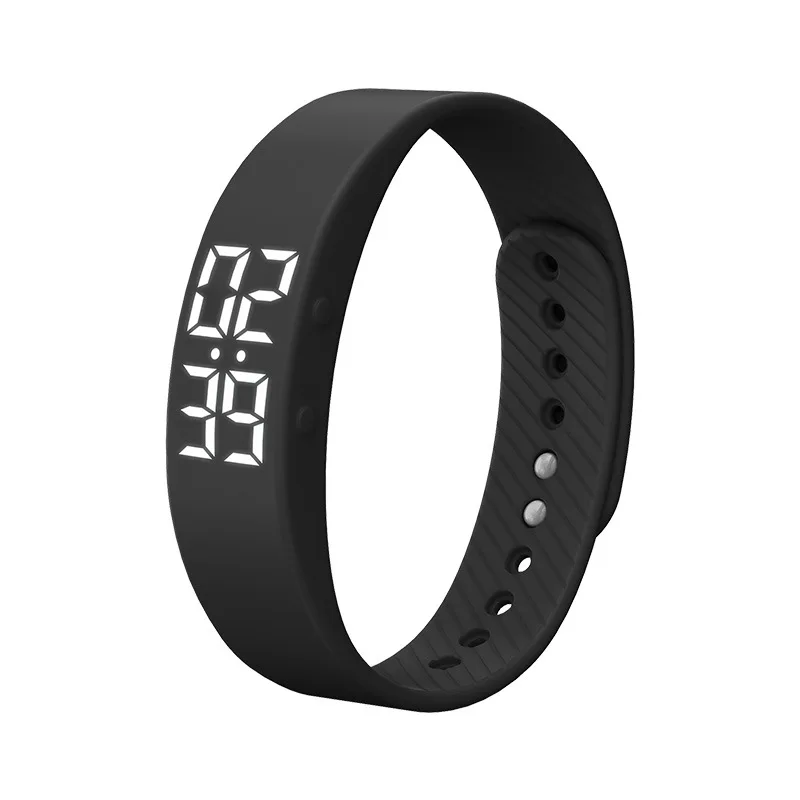 Male Female Student Sports Smart Watch Bracelet with Vibrating Alarm Step Counting for Running Square Shape Activity Tracker