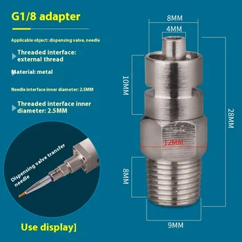 Luer Joint Dispensing Metal Adapter Dispensing Machine Accessories Stainless Steel Needle Barrel Adapter Consumables