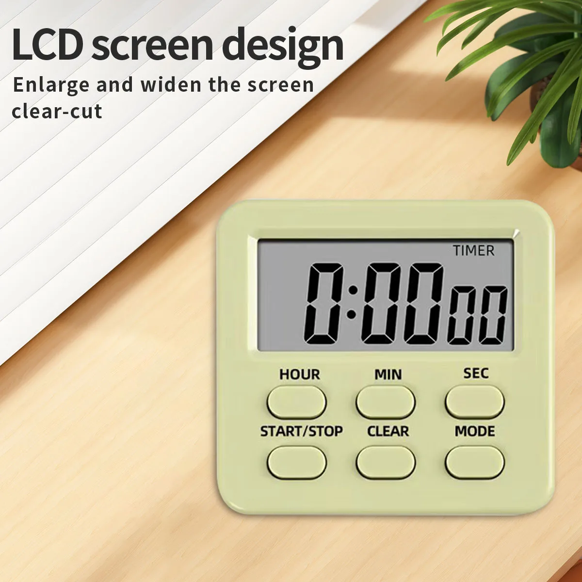 Acheter Minuterie de cuisine à grand écran LCD numérique Talos, compte à rebours, horloge sur pied, alarme puissante
