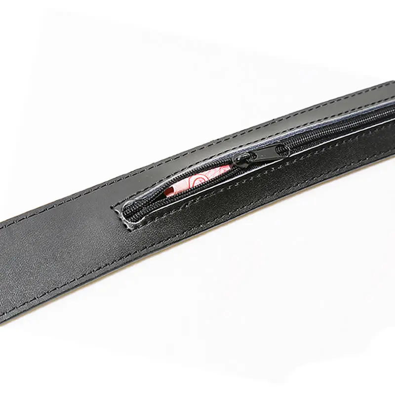 Fast Delivery Automatic Sliding Custom Hidden Zipper Money Belt Genuine Leather Ratchet Belts for Men