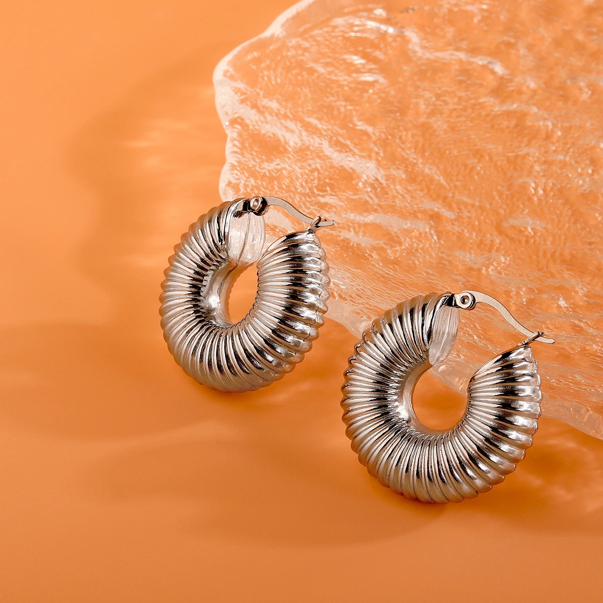 Tarnish Free Waterproof Mejuri Crossiant Earrings Jewelry 18k Gold