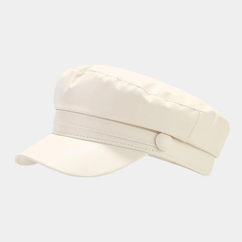 High Quality PU Leather Beret Hat for Women - Fashion & Retro display picture 3