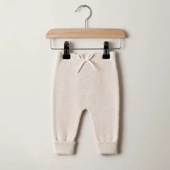 Hot Selling Cotton Knitted Clothing Stripe Slim Baby Knit Pants Sweater Pants