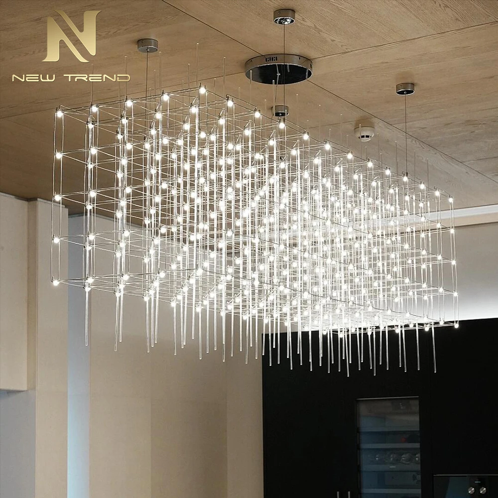 CPL-509 Oversized Bespoke Sculptural LED Chandelier: Custom Art Installation Lighting for Hotel Lobbies & Grand Atriums